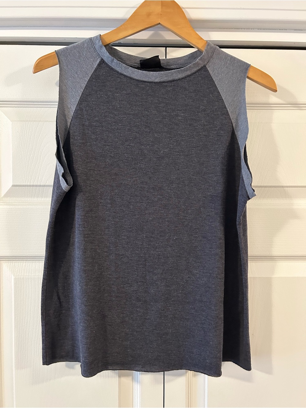 Firehouse Sleeveless Heather Charcoal and Gray Women's Top